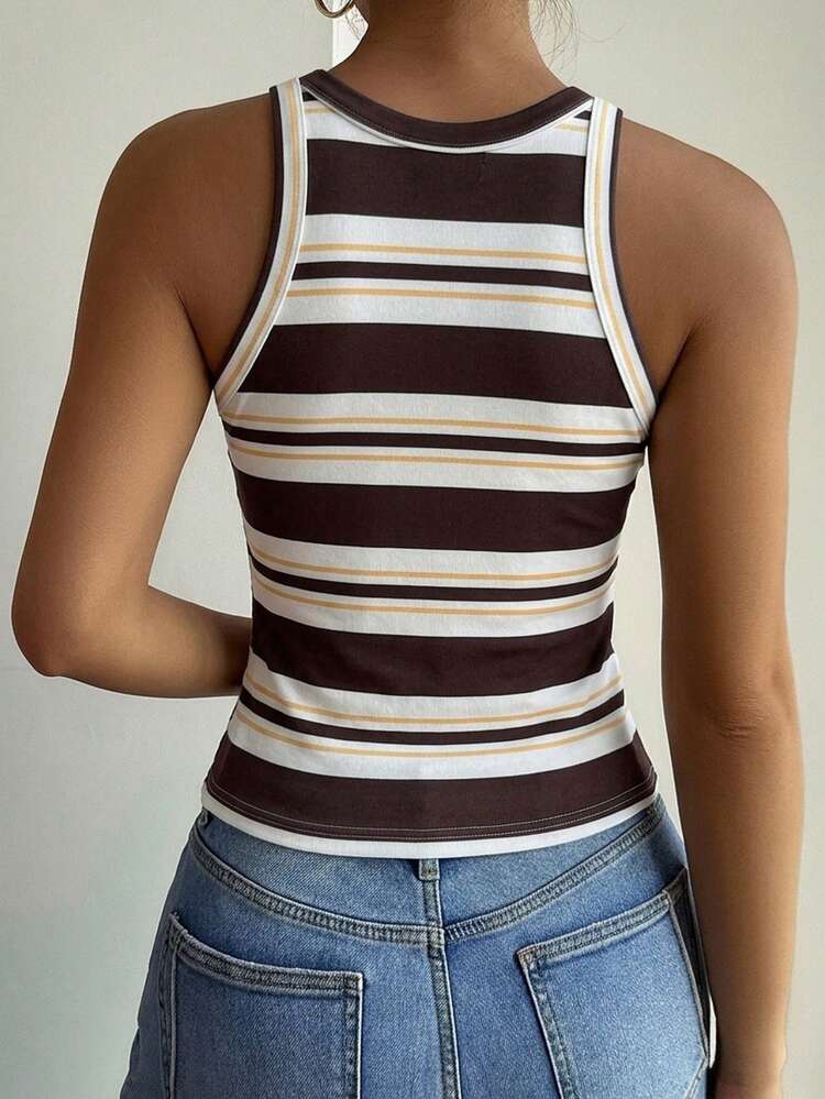 Women's Elegant Solid Color Slim Fit Camisole, Suitable For Autumn & Winter Summer