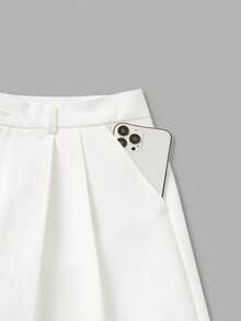 CalleClaro Men's Solid Color Pleated Wide Leg Loose Casual Pants - Beige - View 6