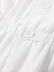 VENTUSAIL Men's White Casual Elastic Waist Jumpsuit And Bib Pants, Holiday - White - View 3