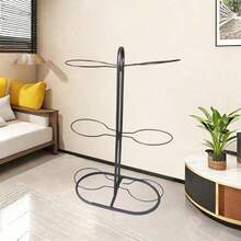 Soporte multifuncional para aro de baloncesto, estantería de almacenamiento de baloncesto negra para uso doméstico - Negro - Ver 10