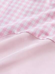 SWAVVY Camisa casual de manga corta con botones delanteros y estampado de cuadros para hombres - Rosa - Ver 5