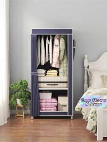 Closet Organizer With Multiple Shelves Large Capacity Storage Cabinet Spacious Hanging Space Sturdy Frame Easy Assembly Space Saving Solution For Bedroom Home Use - Multicolor - View 1