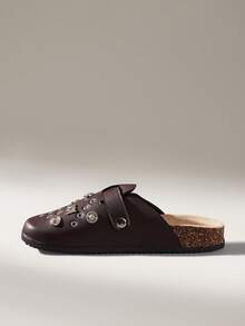 Solecia Zapatillas de casa de mujer CUCCOO casuales y versátiles con puntera redonda esponjosa y plana para Navidad - Marrón - Ver 4