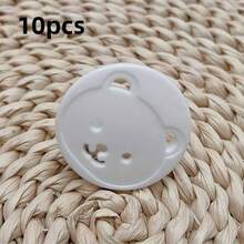 5/10/20/Cái Nắp Ổ Cắm Điện Đầu Tròn Dày, Nắp Ổ Cắm Điện Hình Gấu, Bộ Bảo Vệ Ổ Cắm Chống Giật Điện - Nhiều màu - Xem 10