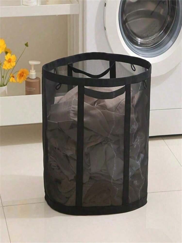 1个带提手的可折叠洗衣篮，脏衣服收纳袋，便携式独立洗衣篮，适用于卧室、洗衣房、浴室、玩具及其他杂物收纳，节日礼物，母亲节礼物 - 彩色 - 查看 9