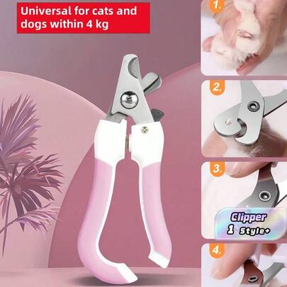 Kìm cắt móng bằng thép không gỉ cho chó mèo - Có kèm thanh chắn để tránh cắt móng quá mức và tặng kèm dũa móng - Lưỡi dao sắc bén - Tay cầm chắc chắn chống trượt - Dùng để chải chuốt chuyên nghiệp tại nhà
