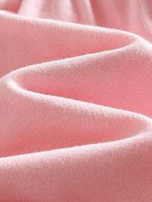Baby Girl Butterfly Embroidered Collar Short Sleeve Waist Dress - Pink - View 6