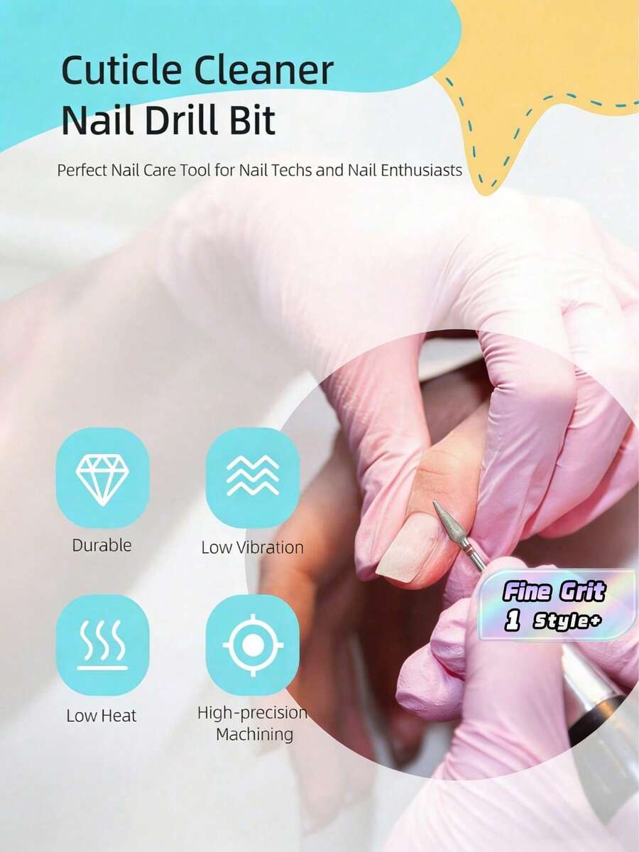 1PC Cone-Shaped Diamond Sanding Drill Bit For Exfoliating Removing Dead Skin And Cuticle Cleaning Nail Art Tool For Manicure Pedicure And Professional Salon Use - Multicolor - View 1