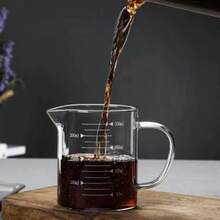 Taza de medición de vidrio resistente a altas temperaturas con escala y asa - transparente - Ver 3