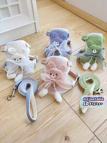 Arnés con correa estilo chaleco para perros pequeños como Teddy y Pomerania, correa para pecho para mascotas para gatos y perros - Multicolor - Ver 1