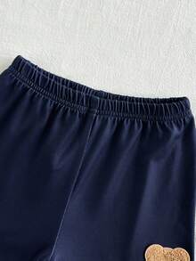 SHEIN Vintaside Kids 男婴夏季圆领无袖简约时尚背心搭配简约百搭休闲短裤套装，适合日常休闲、海滩玩耍或公园散步。 - 彩色 - 查看 4