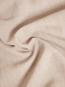 Elaquor Pantalones casuales de talla grande de unicolor con nudo - Albaricoque - Ver 8