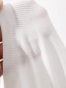 FRIFUL Women's Solid Color Lace Patchwork Heart Neck Ruffle Short Sleeve T-Shirt Summer - White - View 3