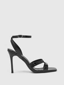 CUCCOO SZL Sandalias con tacón para mujer - Espejo negro - Ver 2