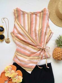 SHEIN Comfortcana Áo nữ - trái cam - Xem 5