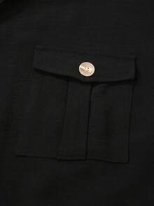 Manfinity Homme Quần yếm nam màu đen, kiểu dáng thường ngày, thích hợp cho mùa xuân và mùa hè. - màu đen - Xem 6