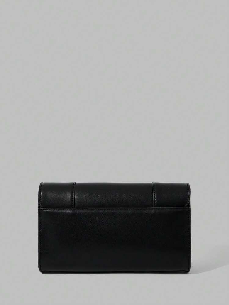Ontre LADIES CLUTCH BAG, EXQUISITE DIAMOND STRIP SQUARE BAG. - Black - View 5