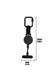 1 pieza Soporte ajustable antirrobo para teléfono con cordón de y mosquetón para smartphone, para senderismo, ciclismo y escalada - Negro - Ver 9