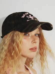 1pc Unisex American Retro Chic Camo Cross Embroidery Baseball Cap, Streetwear Style, Versatile For Summer - Peaked Cap - View 3