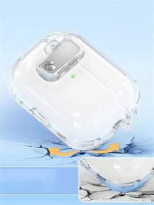 SHEIN 1 chiếc hộp đựng tai nghe Bluetooth màu hồng dễ thương có khóa cài, chống rơi tự động, trong suốt, tương thích với Bluetooth 1, 2, 3, 4, mềm mại, tương thích với Pro 2, Pro 3, vỏ bảo vệ chống mất, quà tặng lễ Phục sinh - Nhiều màu - Xem 7
