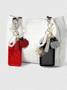 ROMWE Kawaii 1. Gantungan Kunci DIY untuk Tas, Sederhana, Kreatif, dan Serbaguna: Pita Bunga Paduan Logam untuk Kabel Telepon dan Hiasan Berlian Imitasi Cerah, Gelang Tangan Nilon, Penutup Kartu, dan Kumbang. - MultiWarna - View 2