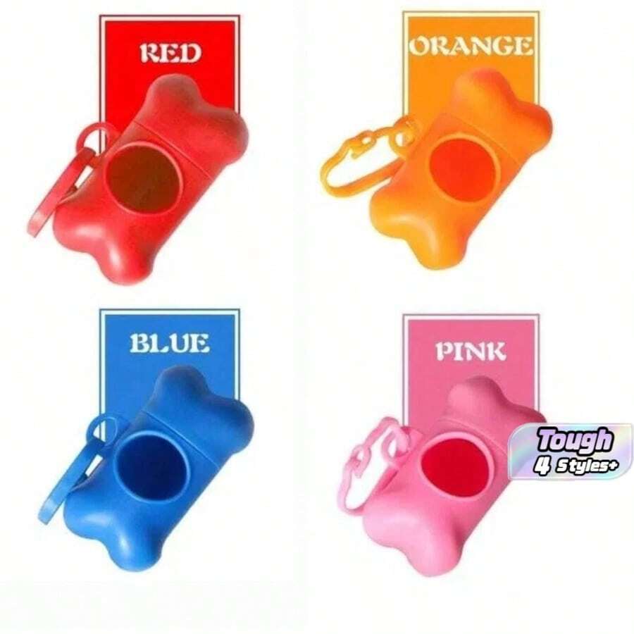 1pc Bone Shaped Dog Poop Bag Dispenser, Dog Waste Bag Holder, Small Dog Bag Dispenser With Hook For Pet Puppy Walking Hiking Camping