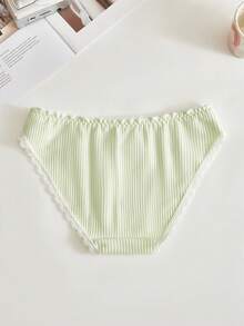 SHEIN Women's Contrast Lace Bow Decor Panties - Multicolor - View 2