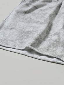 PAVTROS Men's Summer Casual Distressed Drawstring Waist Gray Shorts, Retro Style, Versatile Design, - Grey - View 6
