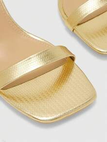 CUCCOO BIZCHIC Women's High Heel Sandals - Golden snake pattern - View 5