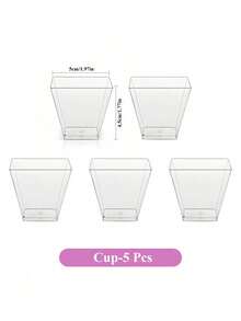 Ly tráng miệng, đĩa nhỏ trong suốt, ly mousse có nắp và không nắp dùng cho bánh Tiramisu, thích hợp cho bánh pudding, mousse, đồ ăn nhẹ, đồ dùng tiệc tùng, thực phẩm. - Màu trong suốt - Xem 11