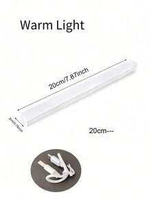 1 件 LED 运动传感器橱柜灯，磁性 USB 可充电夜灯（10/20/30/50 厘米）适用于厨房、卧室、橱柜、衣柜、楼梯、走廊照明 - 白色 - 查看 15