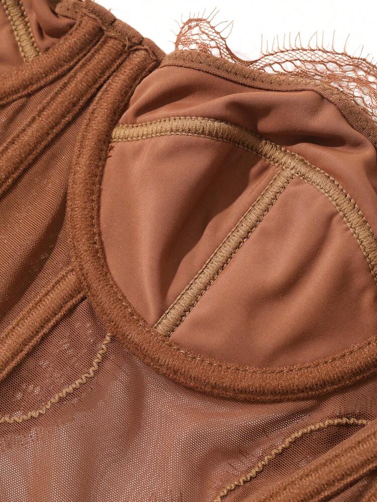 Women's Lace Patchwork Corset Camisole