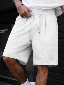 PAVTROS Quần short nam màu xám, kiểu dáng trẻ trung, xếp ly, có túi. - trắng - Xem 3