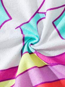 Baju Renang Penutup untuk Bayi Perempuan & Balita Motif Unicorn, Pakaian Pelindung Matahari untuk Pantai/Liburan - MultiWarna - View 3