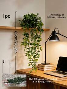 1 pieza Planta colgante artificial | Planta colgante falsa, planta artificial en maceta en miniatura adecuada para pared de flores DIY, flores falsas resistentes a los rayos UV para jardín colgante, balcón, alféizar de ventana, decoración exterior, ideal para hogar, sala de estar, oficina, baño, decoración de estantería, decoración de boda y cumpleaños, perfecta para decoración de primavera y verano al aire libre y del patio - Verde - Ver 3