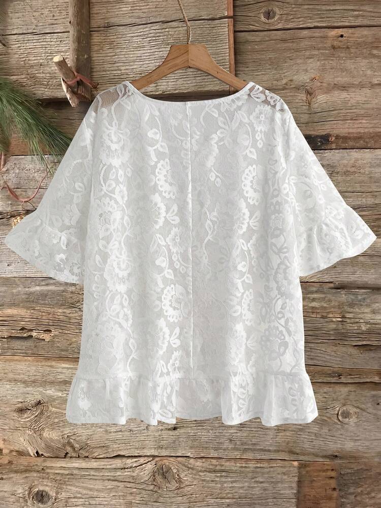 Plus Size Women Summer Casual Round Neck Top Summer Summer Outfit For Women Festival Outfits For Women Beach Outfits For Women Vacation Outfits Women Holiday Outfits  For Women Country Concert Outfit White Top