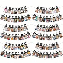 一套“Awesome Since 1996/1986”DIY字母串相框闪光横幅，黑色30/40岁生日相框横幅，30/40岁生日装饰，复古30/40岁生日派对男女通用，单身纪念日礼物 - 多色 - 查看 9