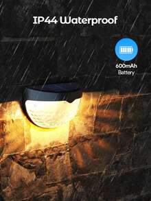 Teckwe 4件組太陽能圍欄燈 戶外吊掛壁燈 600mAh 白色LED燈 適用於露台、花園、居家、庭院、車庫、露營、萬聖節、聖誕派對裝飾 - 彩色 - 查看 5