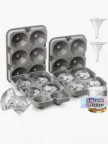 1 pieza Molde de cubitos de hielo de silicona - Gris - Ver 1