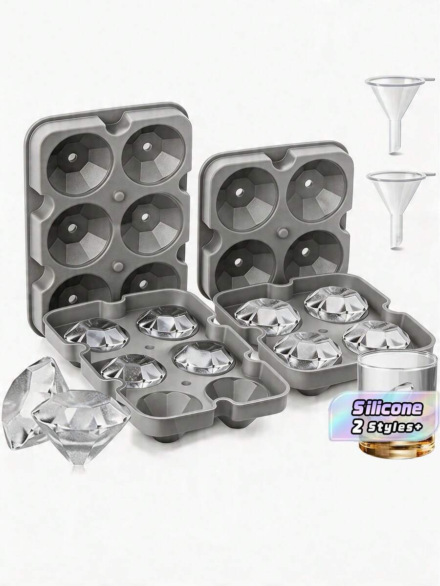 1 pieza Molde de cubitos de hielo de silicona - Gris - Ver 1