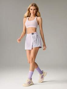 Leisure Sports Women's Medium Tube Compression Socks - Purple - View 3
