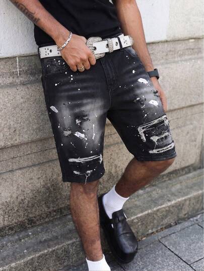 Manfinity EMRG Pantalones cortos vaqueros versátiles y casuales para uso diario, de verano