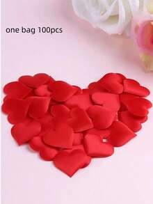100 Cái/gói Trang Trí Cánh Hoa Hình Trái Tim, Trang Trí Hình Trái Tim Màu Đỏ Lễ Hội, Thích Hợp Cho Đám Cưới, Tiệc Sinh Nhật, Trang Trí Halloween - Đỏ, Trang Trí Giáng Sinh, Quà Tặng Giáng Sinh, Trang Trí Tường, Rèm Phòng Ngủ - Đỏ - Xem 9