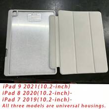 Ốp lưng dạng gập bằng da TPU tương thích với A16 (thế hệ 11/10), thế hệ 9/8/7 (10.2"), Air (10.9"), Pro (11"), Air (10.9"), Pro (12.9"), Màu xám - Màu Xám nhạt - Xem 28