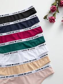 Bộ 7 chiếc quần lót dây LOVE ❤ lãng mạn và thoải mái dành cho nữ - Nhiều màu - Xem 5