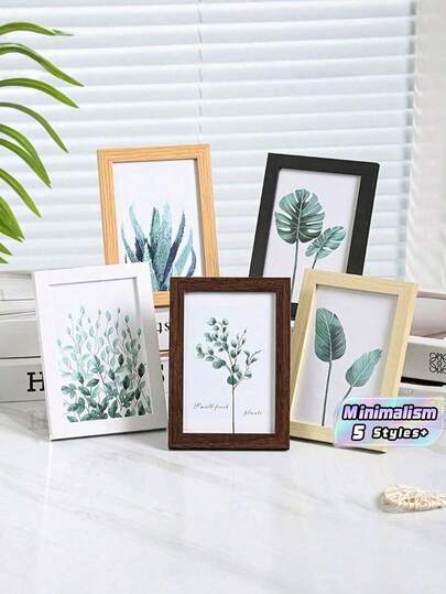 1pc Wooden A4 Minimalist Photo Frame, Freestanding Or Wall Mounted, Nordic Style, Great For Gifts