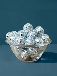 20-Pack Mini Disco Balls - 70s Retro Silver Reflective Glass Ornaments For Aesthetic Room Decor, Wedding, Party, Christmas Holiday Decoration Bedroom Decor Home Decor Wall Decor - Clear - View 5