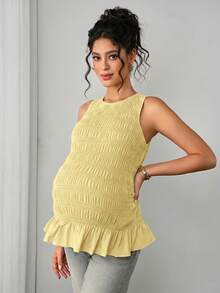 Momance Women's Solid Color Camisole, Elegant Maternity Camisole - Yellow - View 7