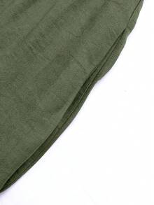 GlowEve Bộ đồ nữ gồm áo hai dây và quần short màu trơn, đa năng, phù hợp mặc hàng ngày và đi làm. - xanh quân đội - Xem 6