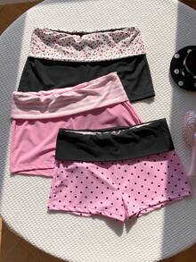 Comfortcana Quần short nữ kiểu dáng thường ngày, cạp gập. - Nhiều màu - Xem 2